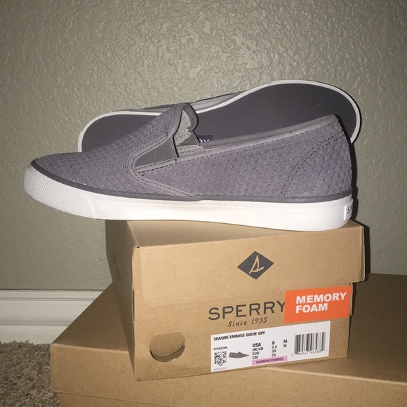 Sperry Shoes - Gray Seaside Emboss sneakers (never worn)